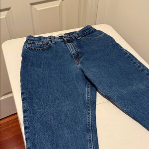 Throwback 90s Classic 100% Old School Cotton Preppy Denim Cinched Waist Women 12